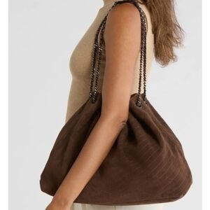 NWT | Rebecca Minkoff Slouchy Soft Leather Tote | Cocolate Brown | Chain